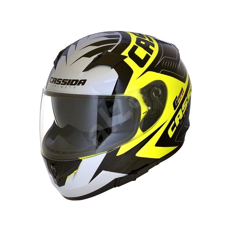 Integralny kask motocyklowy Cassida Integral 2.0 Perimetric fluo żółto-czarno-szary