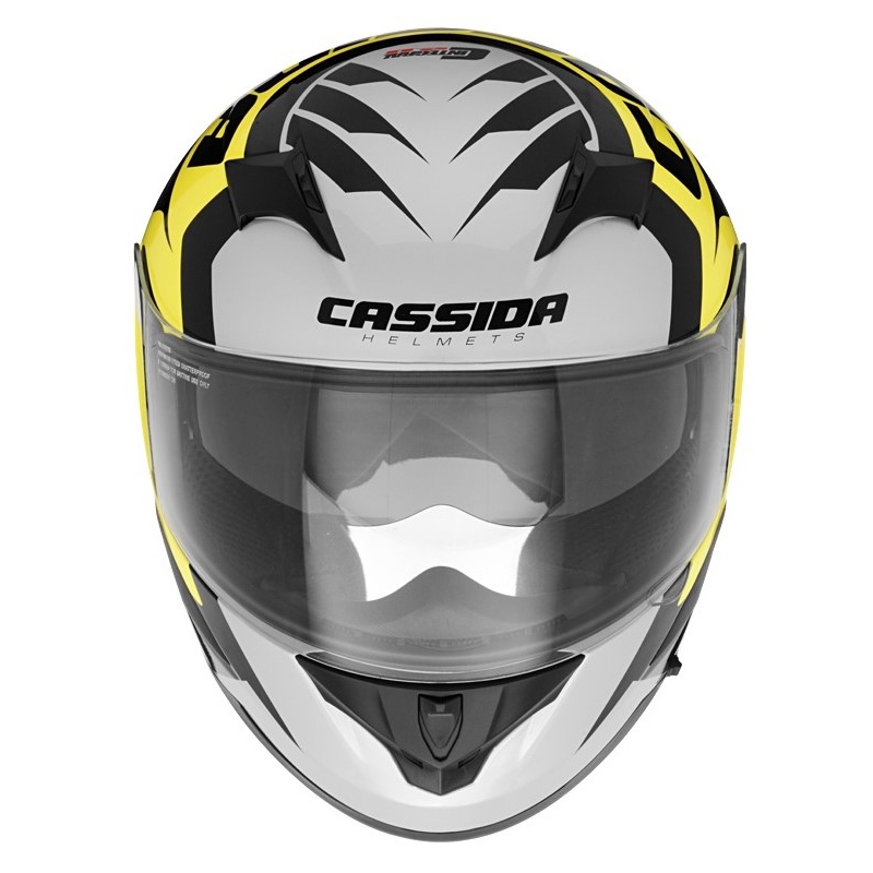 Integralny kask motocyklowy Cassida Integral 2.0 Perimetric fluo żółto-czarno-szary