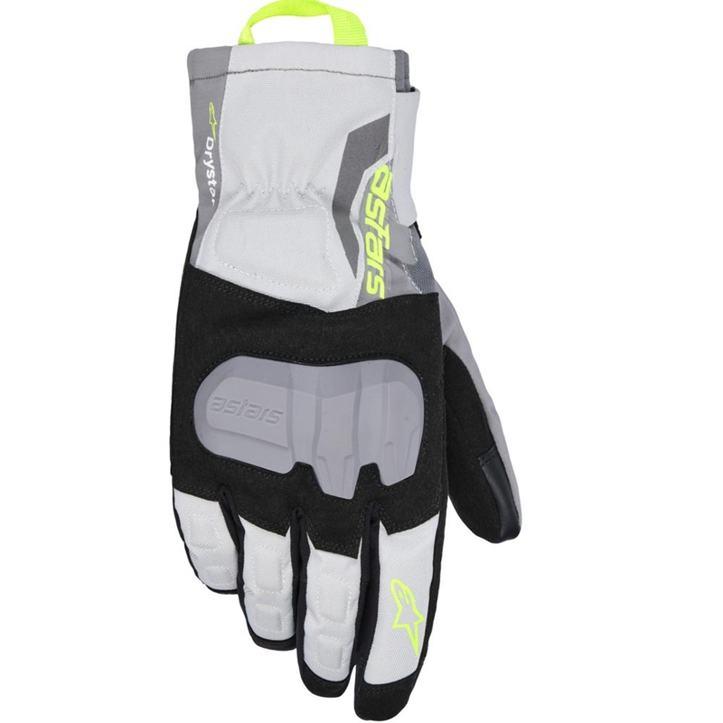 Ocieplane rękawice motocyklowe Alpinestars XT-3 Drystar w kolorze czarno-ciemnoszarym-jasnoszarym-żółtym