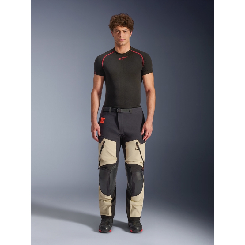 Spodnie motocyklowe Alpinestars Halo PRO Drystar XF kremowo-czarno-czerwone