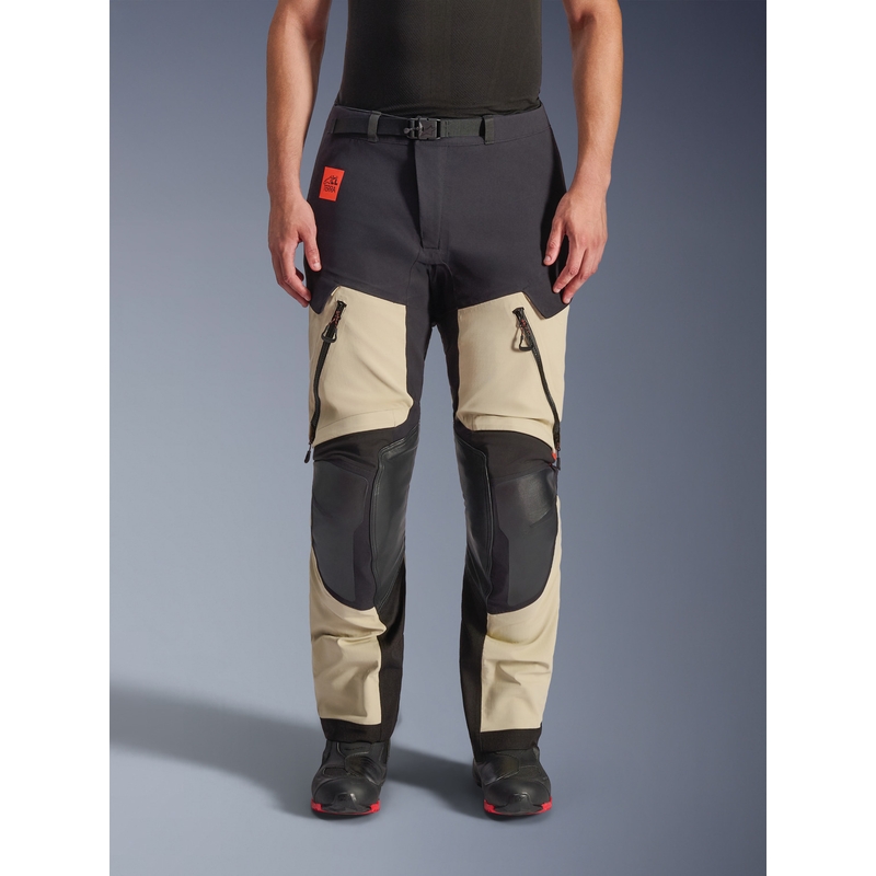 Spodnie motocyklowe Alpinestars Halo PRO Drystar XF kremowo-czarno-czerwone