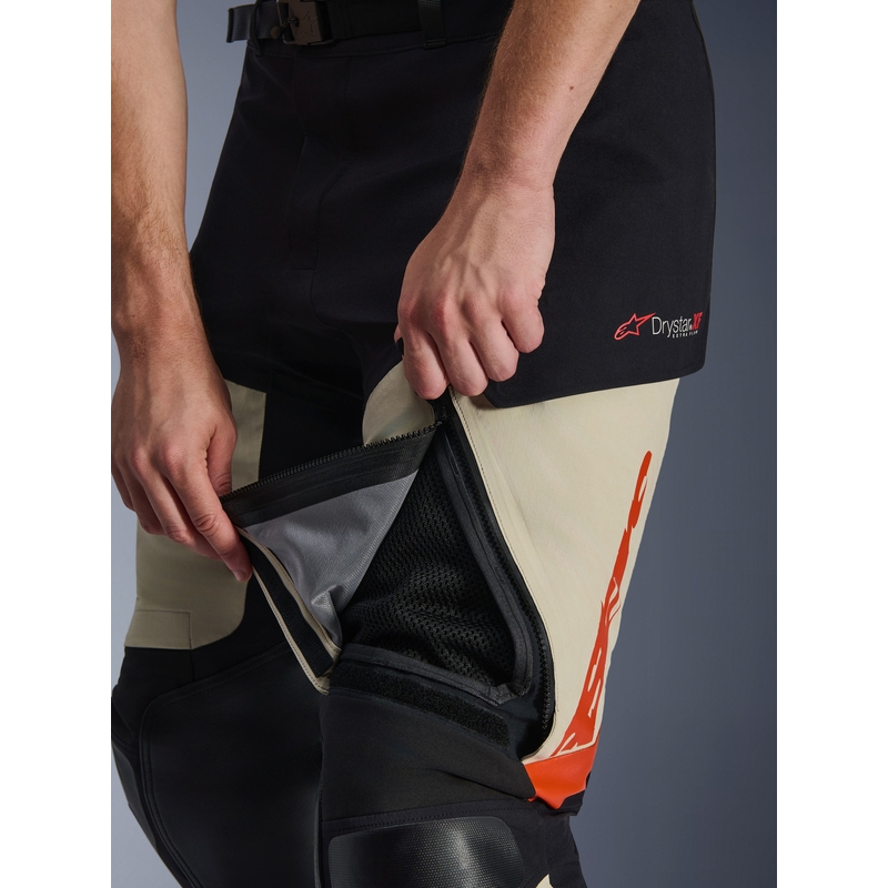 Spodnie motocyklowe Alpinestars Halo PRO Drystar XF kremowo-czarno-czerwone