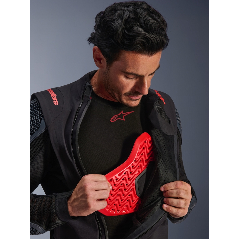Kurtka motocyklowa Alpinestars Halo PRO Drystar XF czarno-ciemnoszaro-czerwona