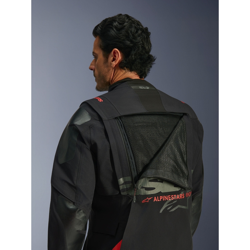 Kurtka motocyklowa Alpinestars Halo PRO Drystar XF czarno-ciemnoszaro-czerwona