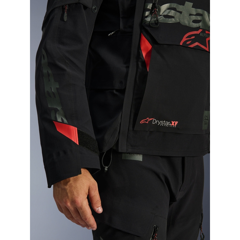 Kurtka motocyklowa Alpinestars Halo PRO Drystar XF czarno-ciemnoszaro-czerwona