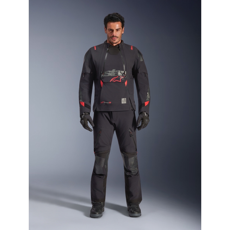 Kurtka motocyklowa Alpinestars Halo PRO Drystar XF czarno-ciemnoszaro-czerwona