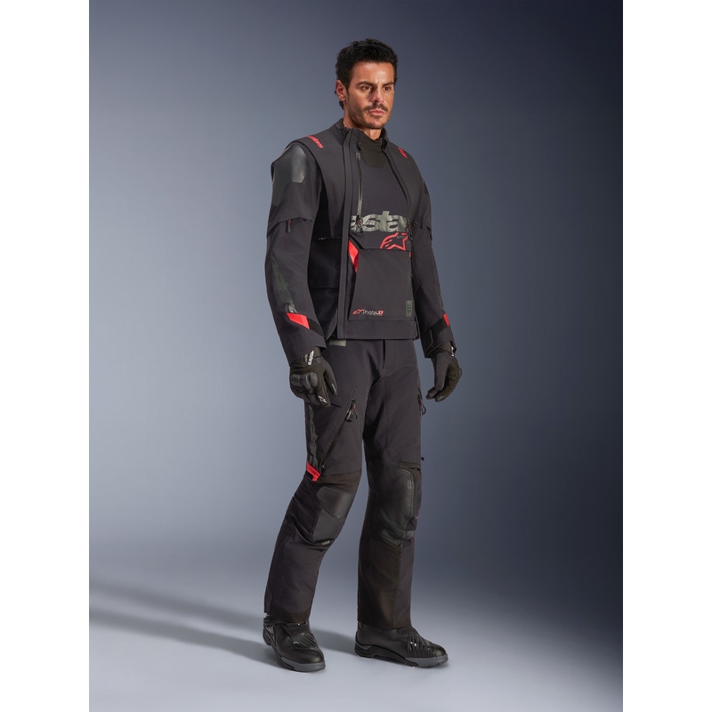 Kurtka motocyklowa Alpinestars Halo PRO Drystar XF czarno-ciemnoszaro-czerwona