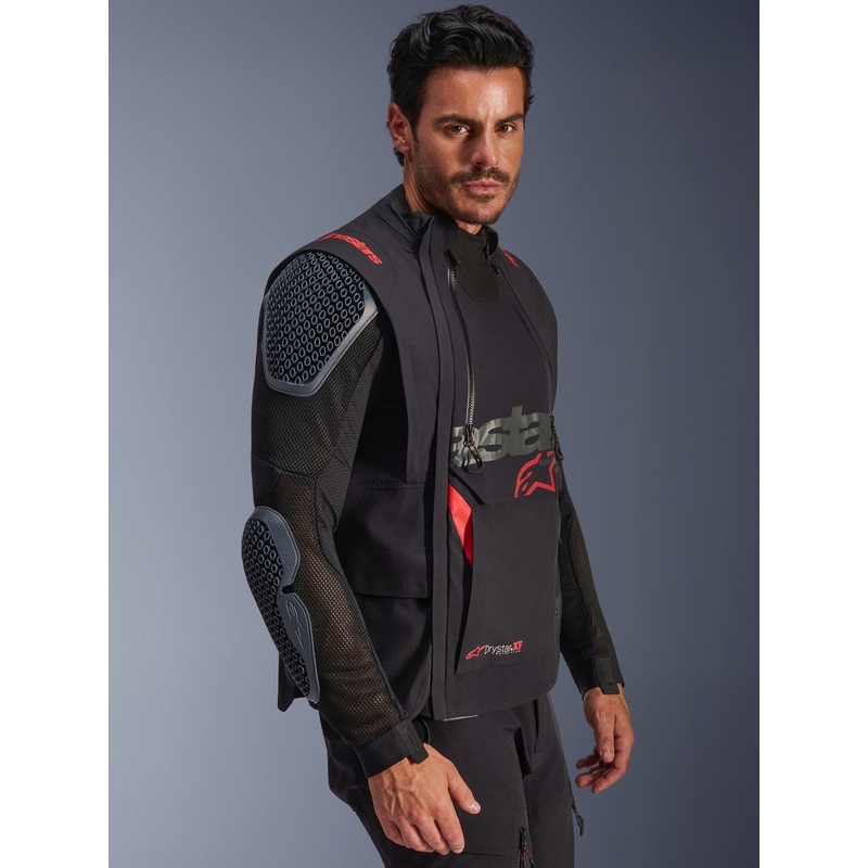 Kurtka motocyklowa Alpinestars Halo PRO Drystar XF czarno-ciemnoszaro-czerwona