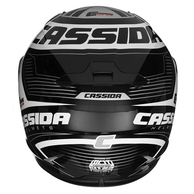 Integralny kask motocyklowy Cassida Integral 2.0 Perimetric czarno-biało-szary
