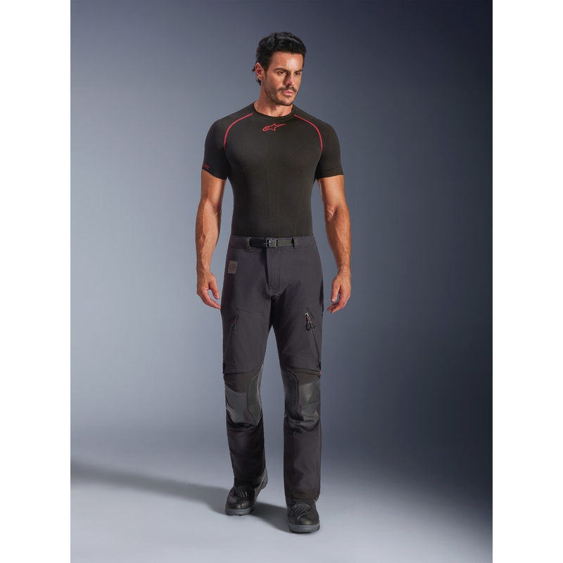 Spodnie motocyklowe Alpinestars Halo PRO Drystar XF czarno-ciemnoszaro-czerwone