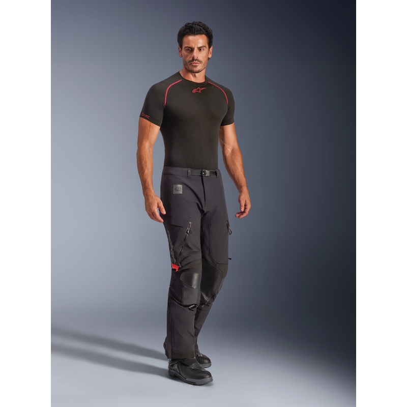 Spodnie motocyklowe Alpinestars Halo PRO Drystar XF czarno-ciemnoszaro-czerwone