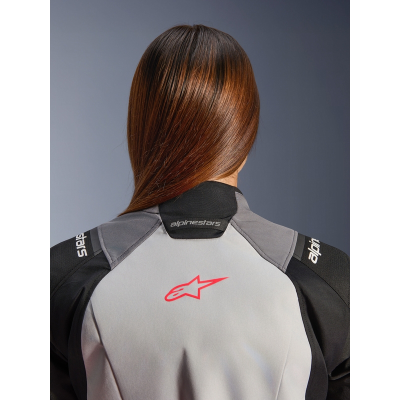 Kurtka motocyklowa damska Alpinestars Stella Andes V4 Drystar w kolorze ciemnoszarym, jasnoszarym, czarno-czerwonym