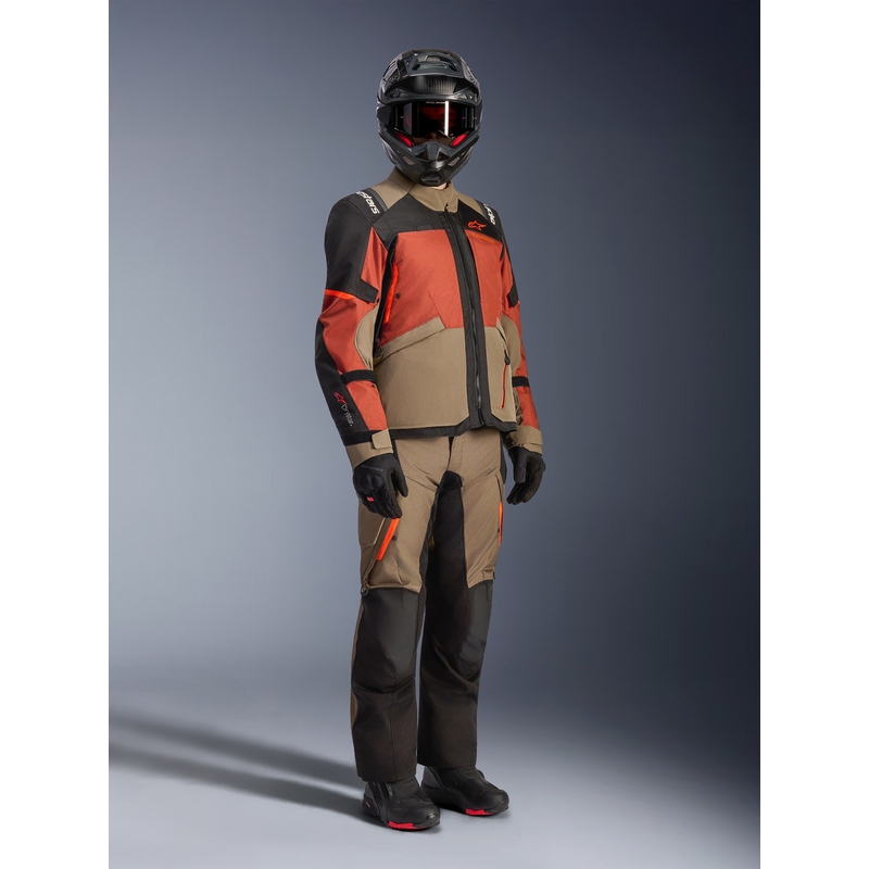 Kurtka motocyklowa Alpinestars Andes V4 Drystar jasnobrązowo-ciemnopomarańczowo-czarna