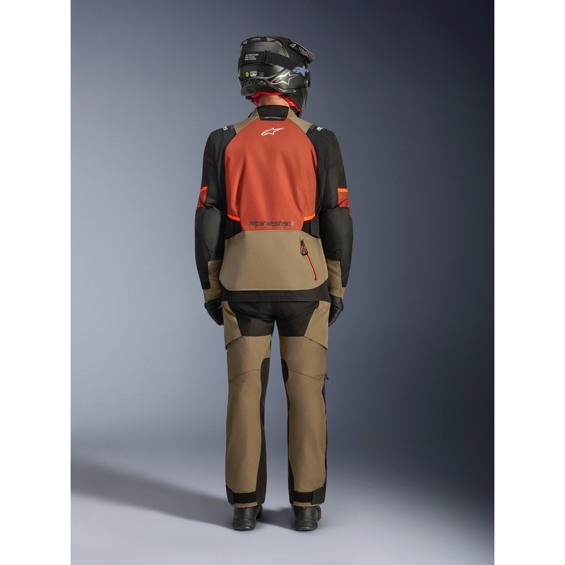 Kurtka motocyklowa Alpinestars Andes V4 Drystar jasnobrązowo-ciemnopomarańczowo-czarna
