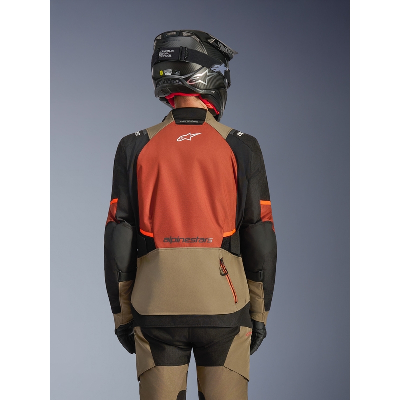 Kurtka motocyklowa Alpinestars Andes V4 Drystar jasnobrązowo-ciemnopomarańczowo-czarna