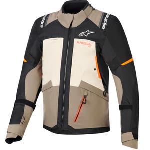 Kurtka motocyklowa Alpinestars Andes V4 Drystar w kolorze kremowo-jasnobrązowym-czarno-fluo-pomarańczowym