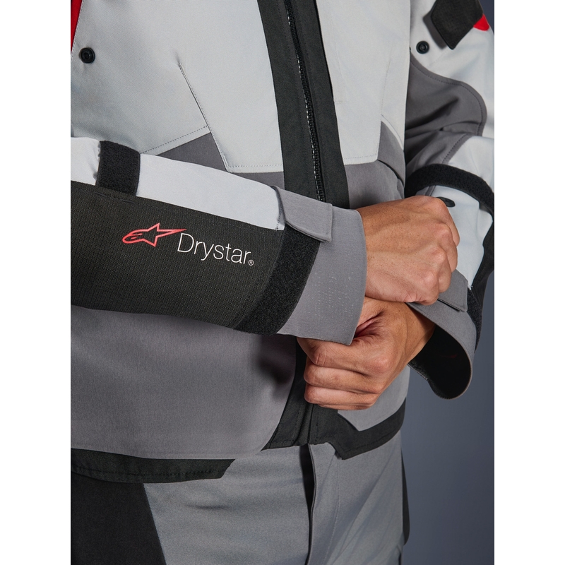 Kurtka motocyklowa Alpinestars Andes V4 Drystar w kolorze ciemnoszarym, jasnoszarym, czarno-czerwonym