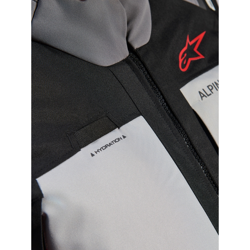 Kurtka motocyklowa Alpinestars Andes V4 Drystar w kolorze ciemnoszarym, jasnoszarym, czarno-czerwonym