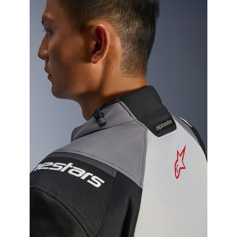 Kurtka motocyklowa Alpinestars Andes V4 Drystar w kolorze ciemnoszarym, jasnoszarym, czarno-czerwonym