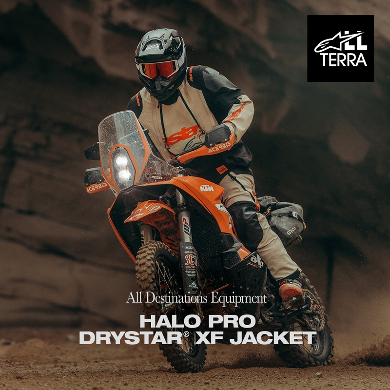 Kurtka motocyklowa Alpinestars Halo PRO Drystar XF kremowo-czarno-czerwona