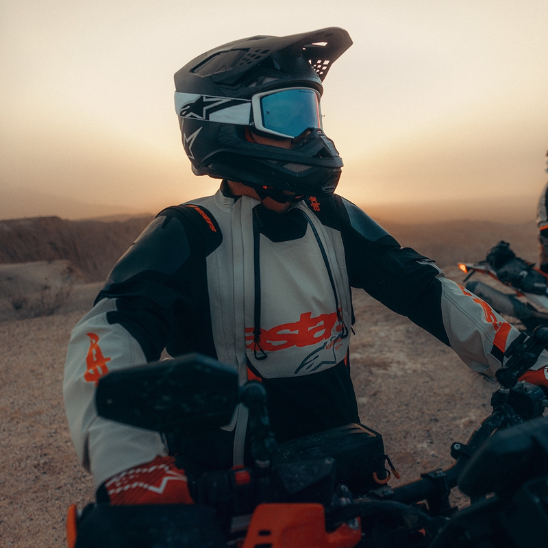 Kurtka motocyklowa Alpinestars Halo PRO Drystar XF kremowo-czarno-czerwona