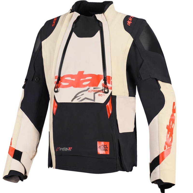 Kurtka motocyklowa Alpinestars Halo PRO Drystar XF kremowo-czarno-czerwona