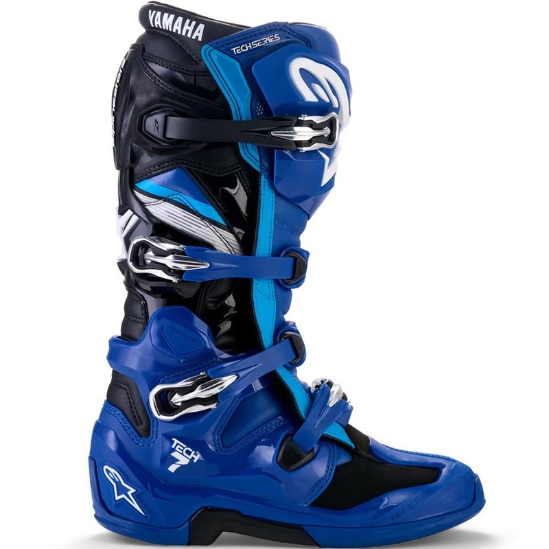 Buty motocrossowe Alpinestars TECH 7 YAMAHA kolekcja niebiesko-biało-czarna