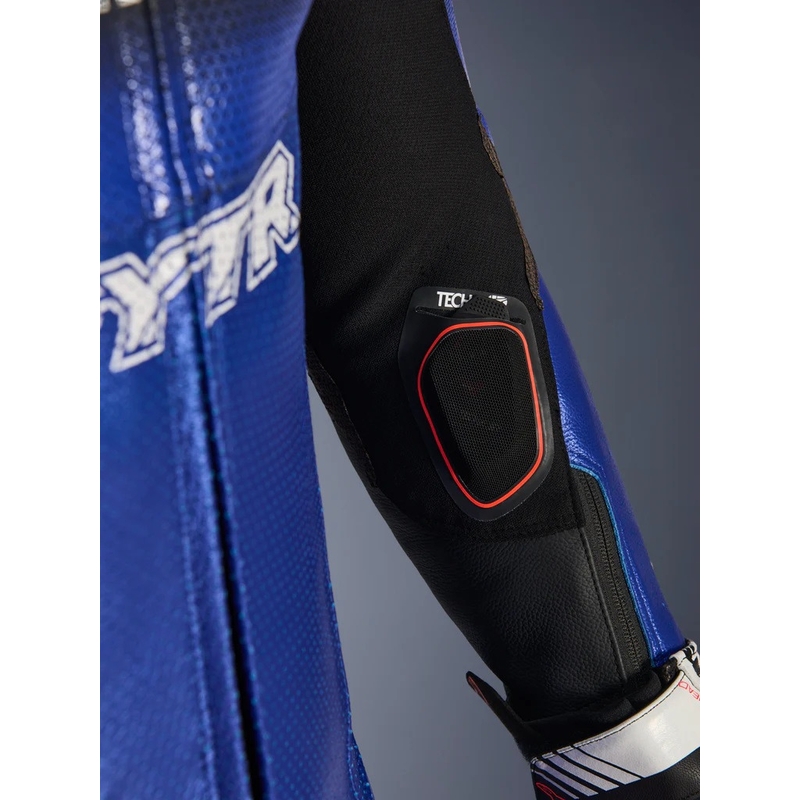 Jednoczęściowy skórzany kombinezon motocyklowy Alpinestars GP-R7 YAMAHA GYTR TECH-AIR kompatybilny z kolekcją niebiesko-czarno-biało-czerwoną