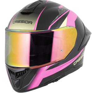 Kask motocyklowy integralny Cassida Integral GTS 2.1 Mega czarno-różowo-biało-waniliowy
