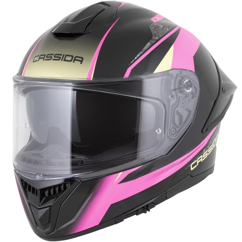 Kask motocyklowy integralny Cassida Integral GTS 2.1 Mega czarno-różowo-biało-waniliowy