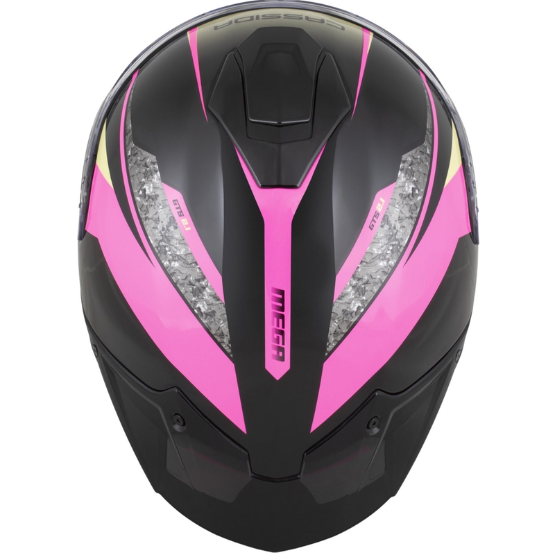 Kask motocyklowy integralny Cassida Integral GTS 2.1 Mega czarno-różowo-biało-waniliowy
