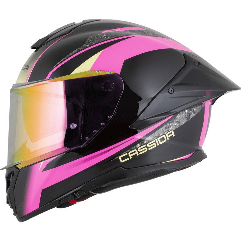 Kask motocyklowy integralny Cassida Integral GTS 2.1 Mega czarno-różowo-biało-waniliowy