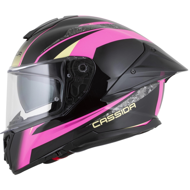 Kask motocyklowy integralny Cassida Integral GTS 2.1 Mega czarno-różowo-biało-waniliowy