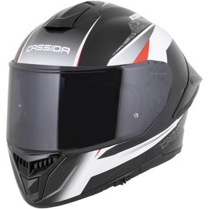 Kask motocyklowy integralny Cassida Integral GTS 2.1 Mega czarno-biało-czerwony