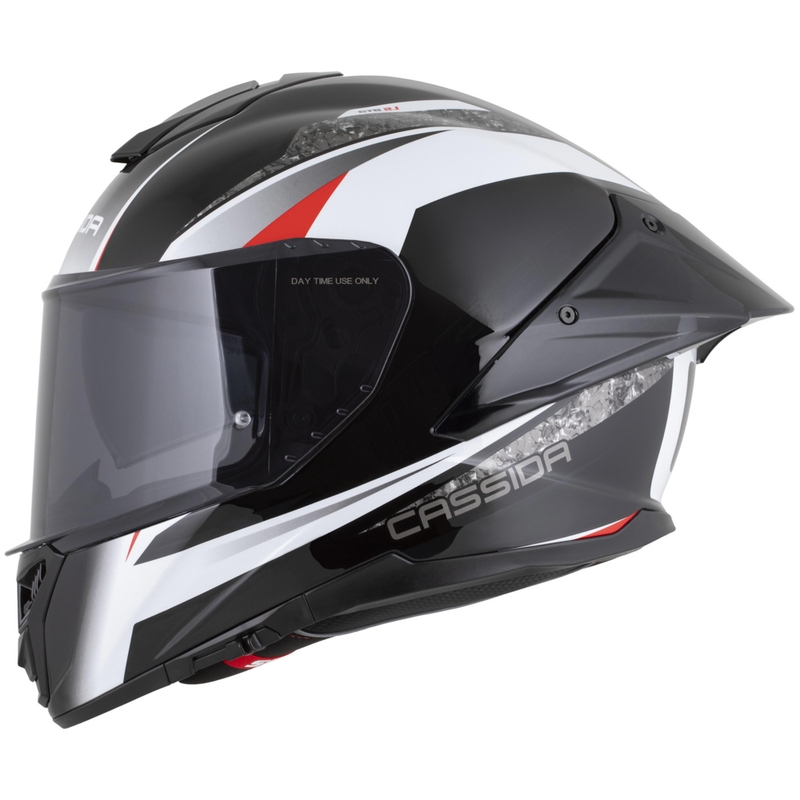 Kask motocyklowy integralny Cassida Integral GTS 2.1 Mega czarno-biało-czerwony