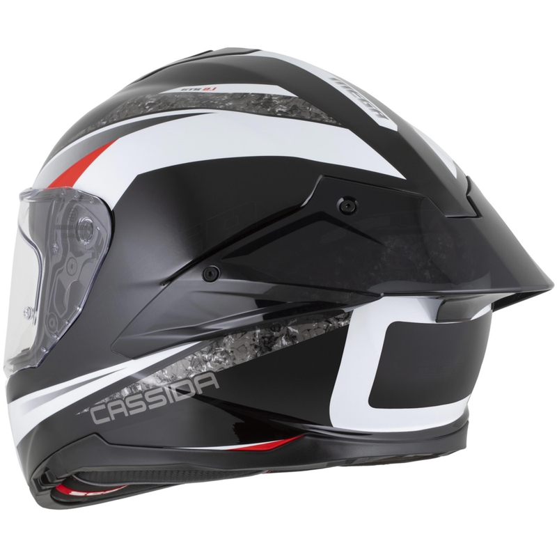 Kask motocyklowy integralny Cassida Integral GTS 2.1 Mega czarno-biało-czerwony