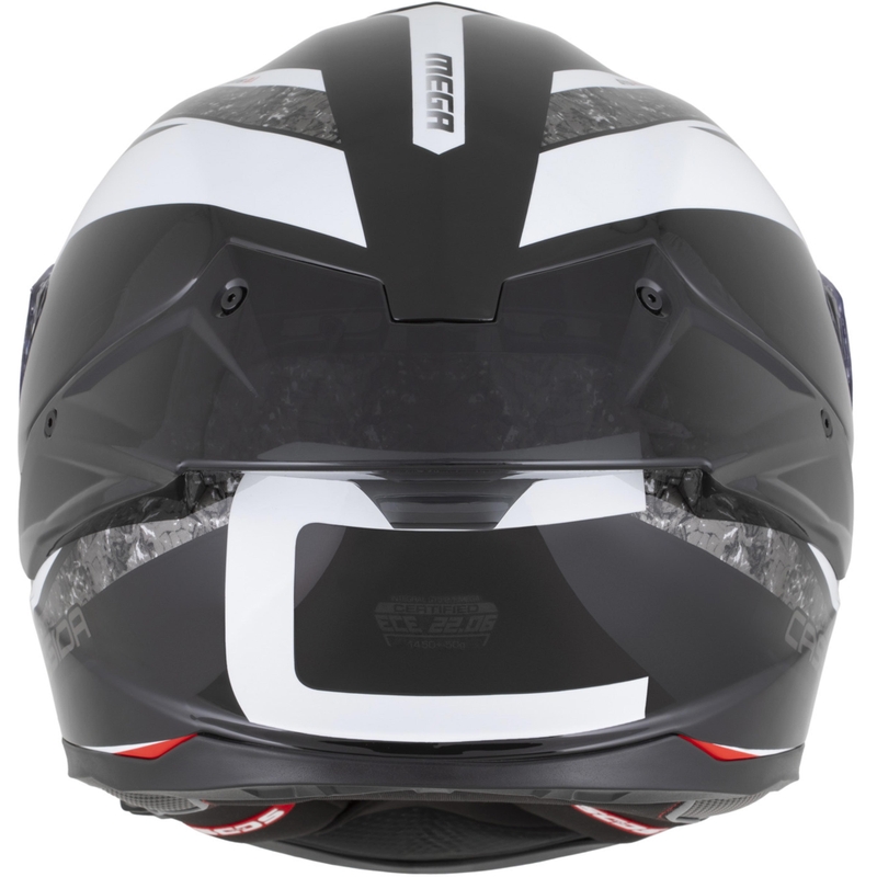 Kask motocyklowy integralny Cassida Integral GTS 2.1 Mega czarno-biało-czerwony