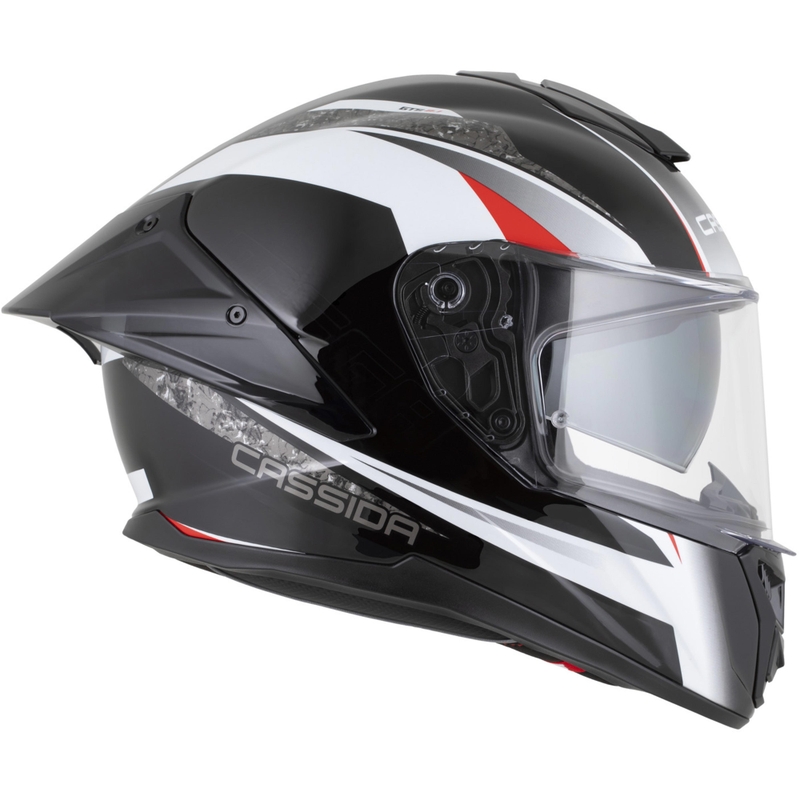 Kask motocyklowy integralny Cassida Integral GTS 2.1 Mega czarno-biało-czerwony