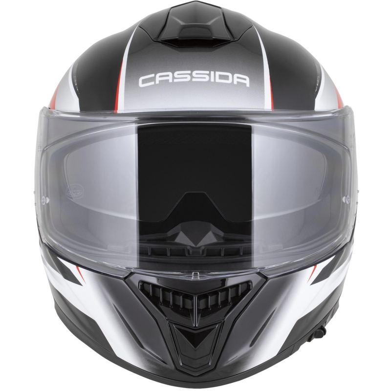 Kask motocyklowy integralny Cassida Integral GTS 2.1 Mega czarno-biało-czerwony