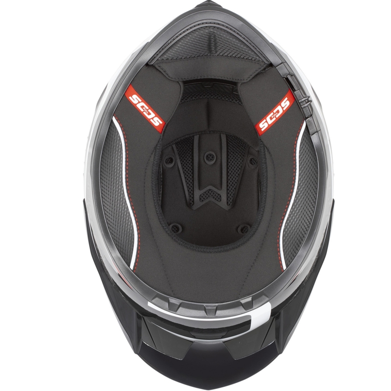 Kask motocyklowy integralny Cassida Integral GTS 2.1 Mega czarno-biało-czerwony