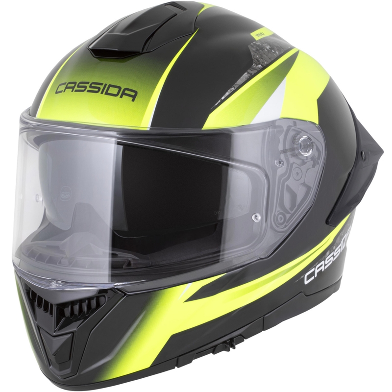 Kask motocyklowy integralny Cassida Integral GTS 2.1 Mega czarno-fluo żółto-biały