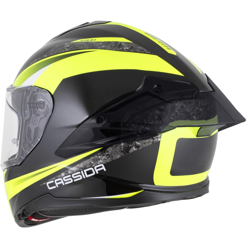 Kask motocyklowy integralny Cassida Integral GTS 2.1 Mega czarno-fluo żółto-biały