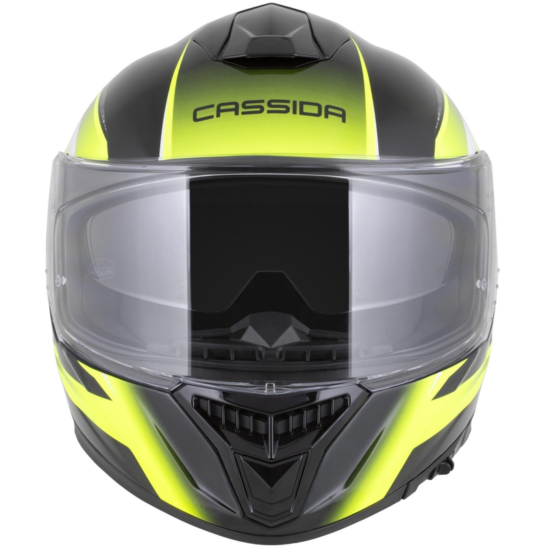Kask motocyklowy integralny Cassida Integral GTS 2.1 Mega czarno-fluo żółto-biały