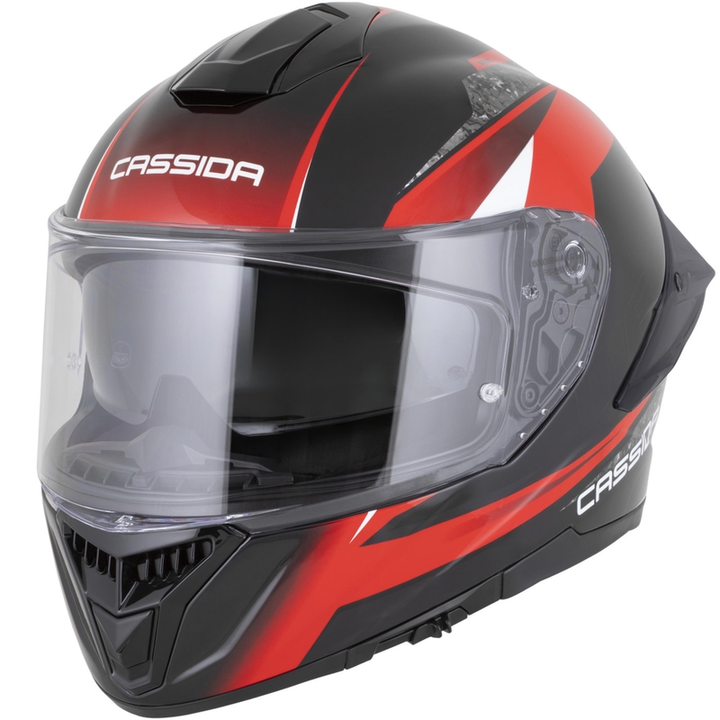 Kask motocyklowy integralny Cassida Integral GTS 2.1 Mega czarno-czerwono-biały