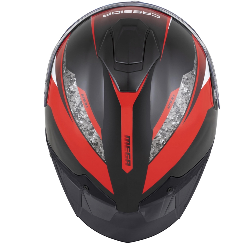 Kask motocyklowy integralny Cassida Integral GTS 2.1 Mega czarno-czerwono-biały