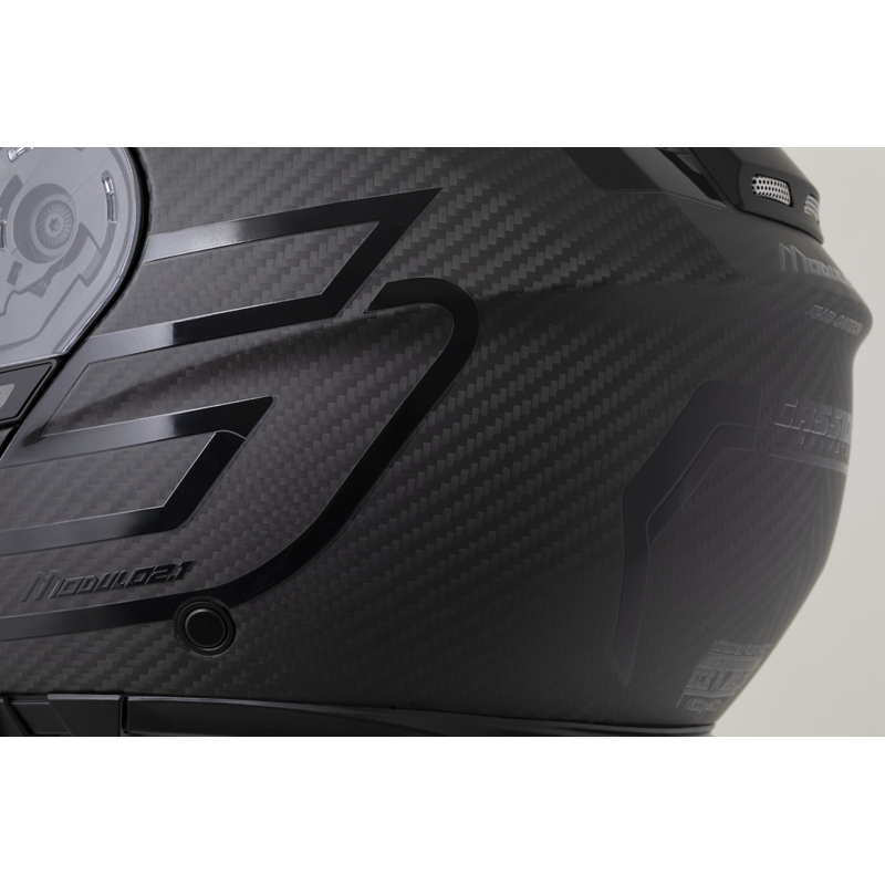 Kask motocyklowy z klapką Cassida Modulo 2.1 Plus Carbon BlackOut matowy czarny