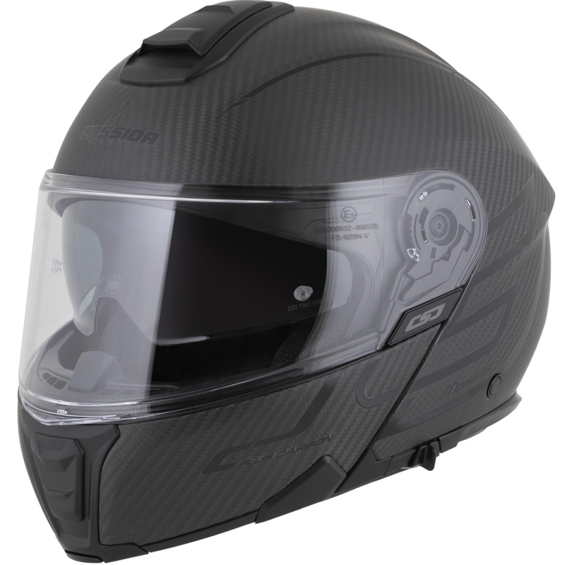 Kask motocyklowy z klapką Cassida Modulo 2.1 Plus Carbon BlackOut matowy czarny