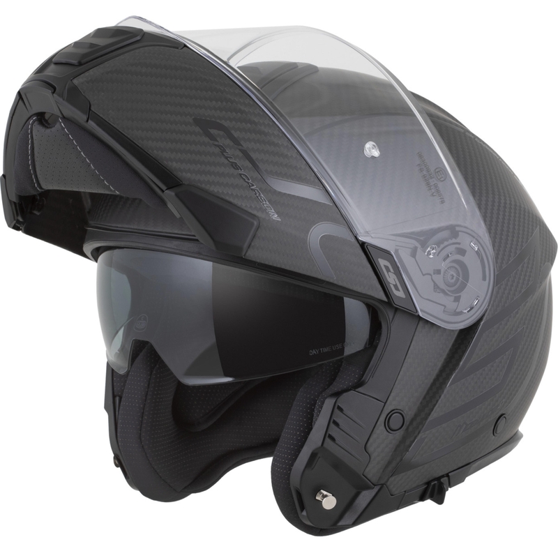 Kask motocyklowy z klapką Cassida Modulo 2.1 Plus Carbon BlackOut matowy czarny