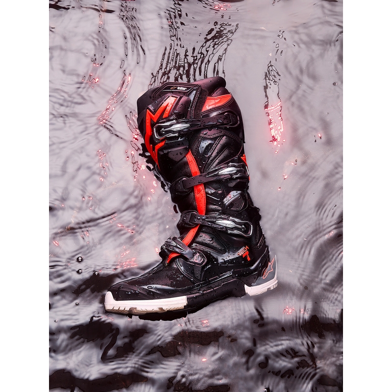 Buty motocyklowe Alpinestars TECH 7 Enduro Drystar czarno-fluo czerwono-białe