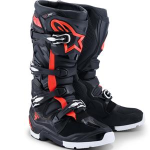 Buty motocyklowe Alpinestars TECH 7 Enduro Drystar czarno-fluo czerwono-białe